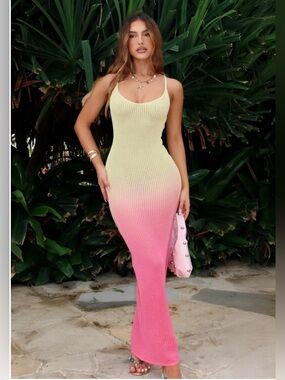 knee length dresses for ladies White Mesh Maxi Dress – Lets Swim main image 1